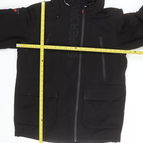 Superdry Men’s Black Medium Windcheater Puffer Jacket Hooded