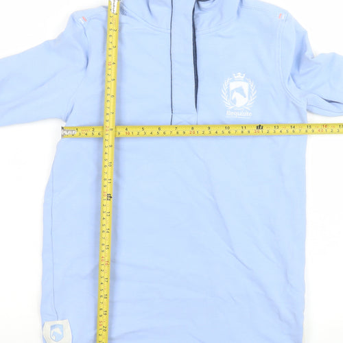 Requisite Women's Blue Long Sleeve Polo Top Size 8 Cotton Blend