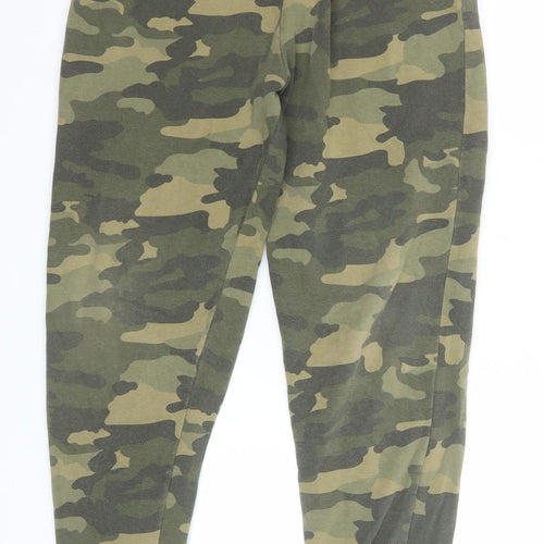 Marks and Spencer Boys Green Camouflage Jogger Trousers 13-14 Years