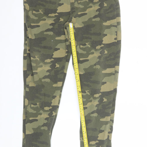 Marks and Spencer Boys Green Camouflage Jogger Trousers 13-14 Years