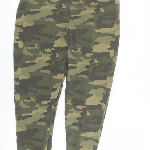 Marks and Spencer Boys Green Camouflage Jogger Trousers 13-14 Years