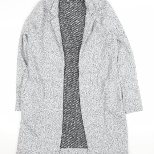 F&F Women Grey Mid-Length Knit Coatigan Size 6