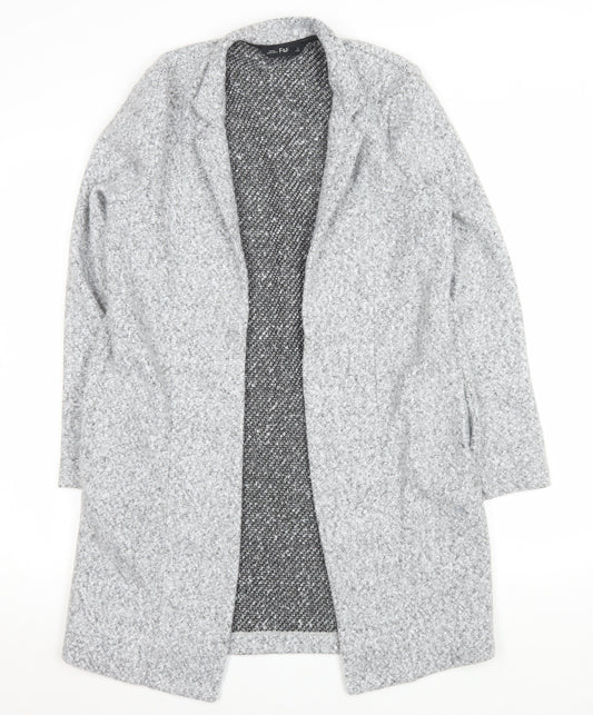 F&F Women Grey Mid-Length Knit Coatigan Size 6