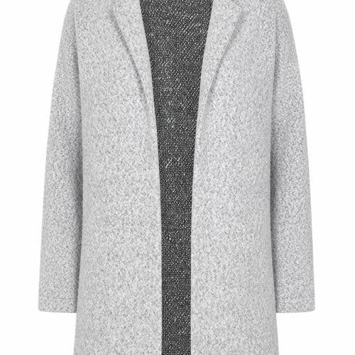F&F Women Grey Mid-Length Knit Coatigan Size 6