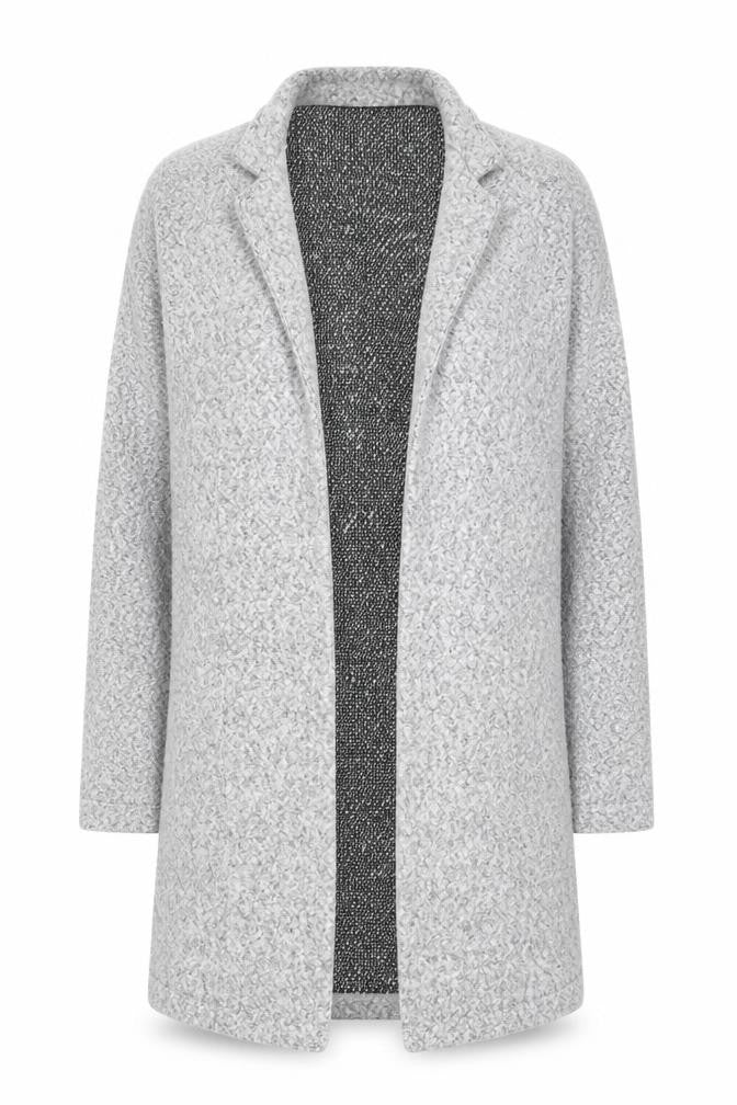 F&F Women Grey Mid-Length Knit Coatigan Size 6