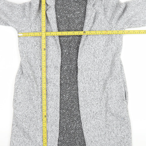 F&F Women Grey Mid-Length Knit Coatigan Size 6