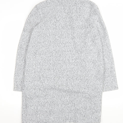 F&F Women Grey Mid-Length Knit Coatigan Size 6