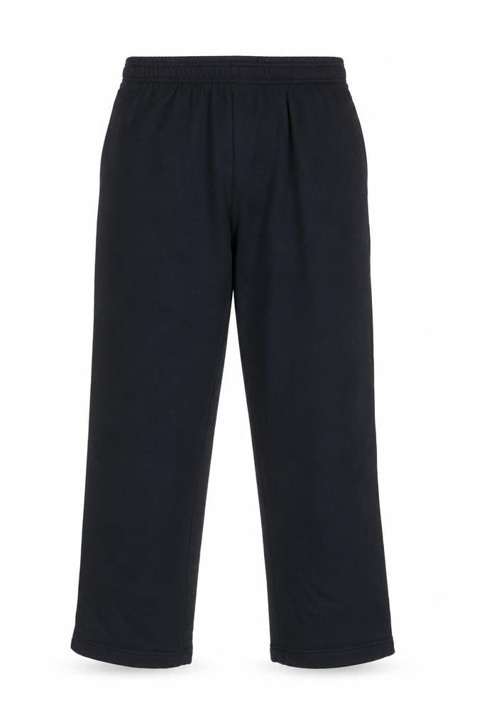 Front view of Amazon Essentials Men’s Black Regular Fit Fleece Sweatpants M