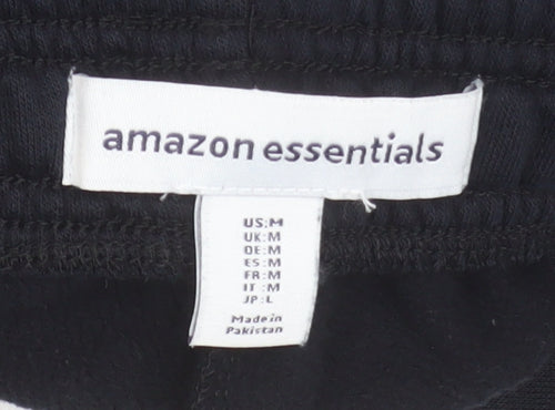 Amazon Essentials Men’s Black Regular Fit Fleece Sweatpants M