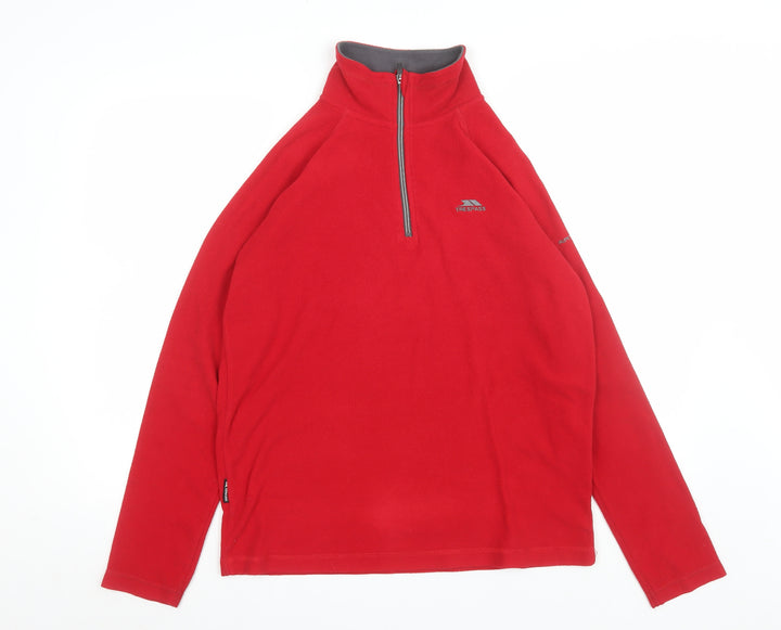 Trespass Men's Red XS Fleece 1/2 Zip Pullover Sweatshirt