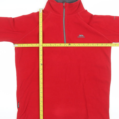 Trespass Men's Red XS Fleece 1/2 Zip Pullover Sweatshirt