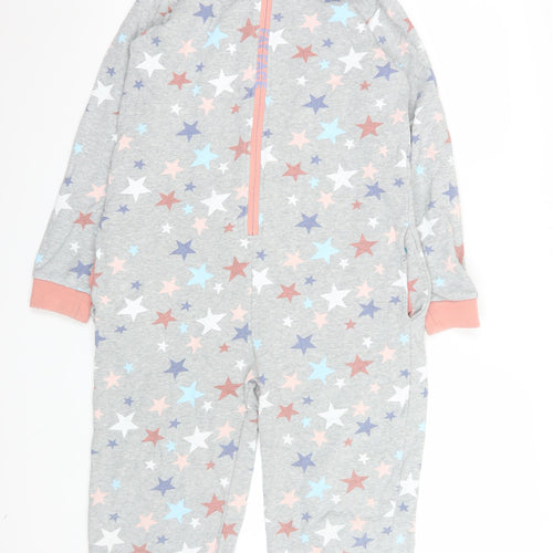 FatFace Girls Grey Star Print Hooded Jersey Jumpsuit 11-12 Years