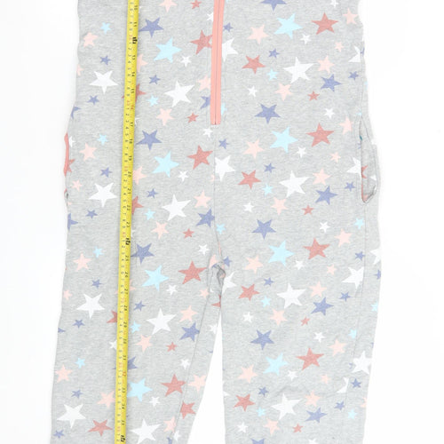 FatFace Girls Grey Star Print Hooded Jersey Jumpsuit 11-12 Years
