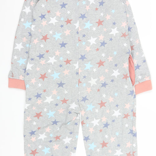 FatFace Girls Grey Star Print Hooded Jersey Jumpsuit 11-12 Years