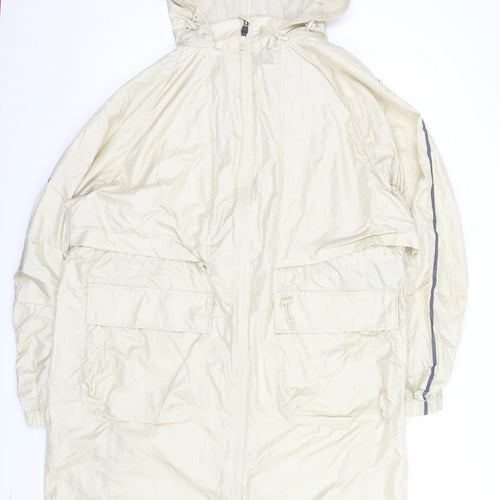 Marks and Spencer Women’s Beige Hooded Rain Coat Size 14 Lightweight