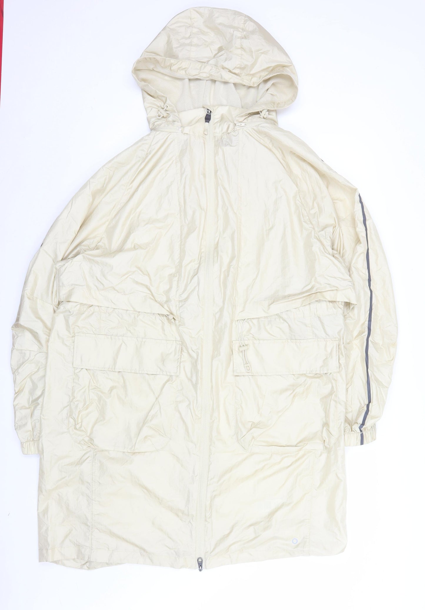 Marks and Spencer Women’s Beige Hooded Rain Coat Size 14 Lightweight