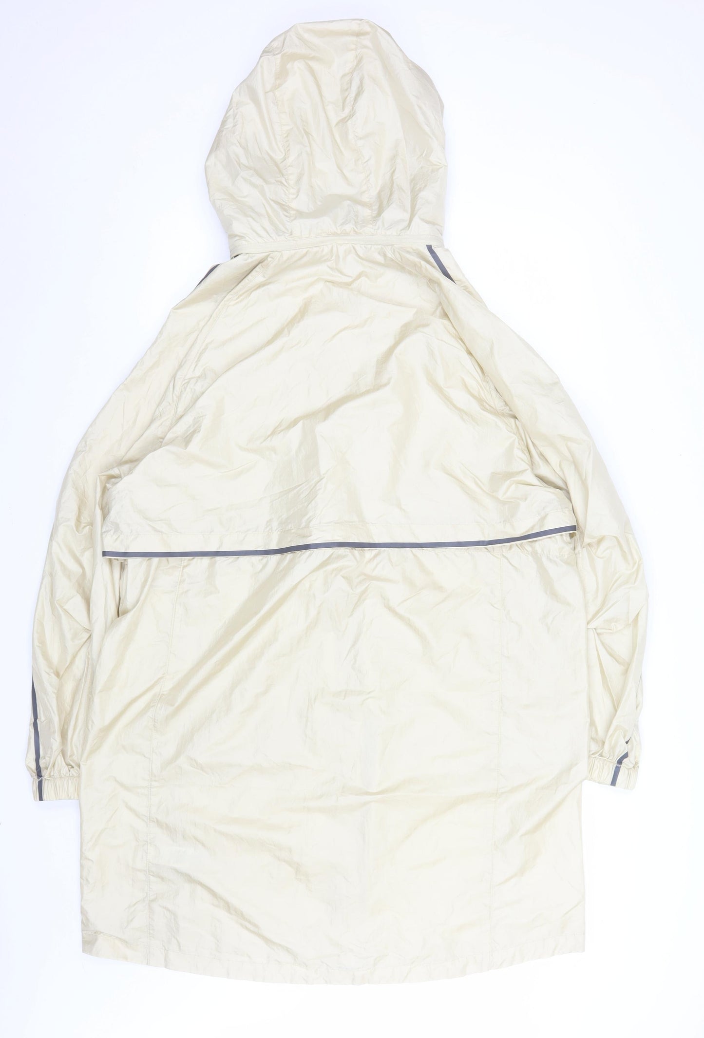 Marks and Spencer Women’s Beige Hooded Rain Coat Size 14 Lightweight