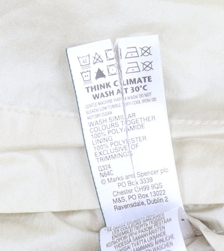 Marks and Spencer Women’s Beige Hooded Rain Coat Size 14 Lightweight