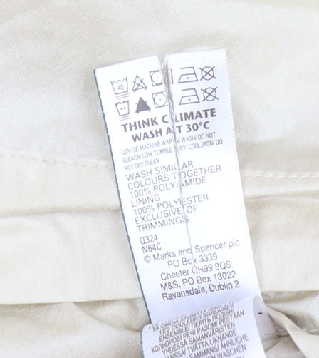 Marks and Spencer Women’s Beige Hooded Rain Coat Size 14 Lightweight