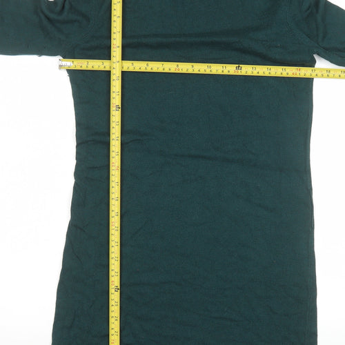 Promod Women Green Knit Cowl Neck Shift Dress Size M