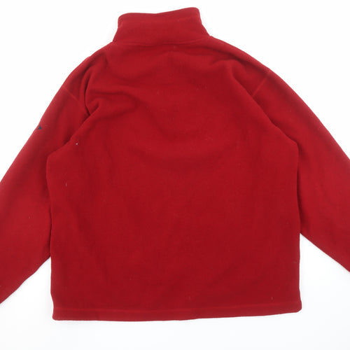 Dunlop Men’s Red Fleece 1/4 Zip Pullover Sweatshirt Size L