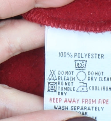 Dunlop Men’s Red Fleece 1/4 Zip Pullover Sweatshirt Size L