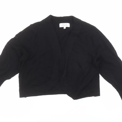 Debenhams Women Black Petite Size 14 Cardigan Knit Viscose Blend