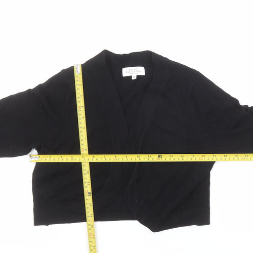 Debenhams Women Black Petite Size 14 Cardigan Knit Viscose Blend