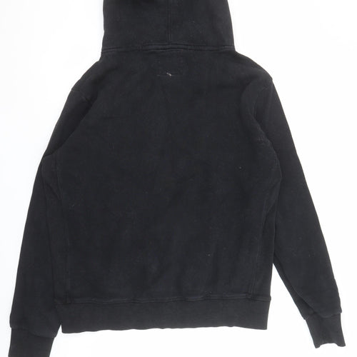 Superdry Men's Black 2XL Pullover Hoodie with Logo Pocket