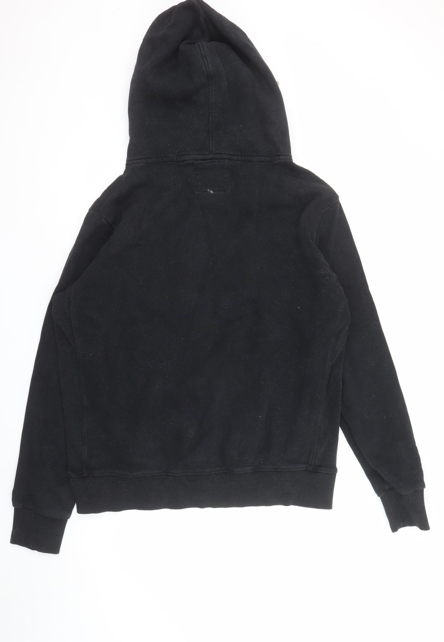 Superdry Men's Black 2XL Pullover Hoodie with Logo Pocket