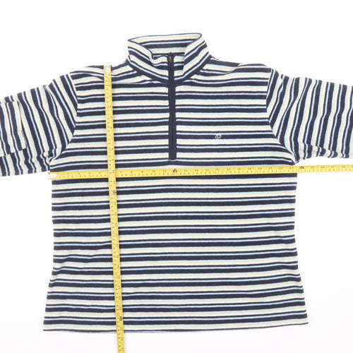 Craghoppers Women's Blue Stripe 1/2 Zip Fleece Pullover UK 20
