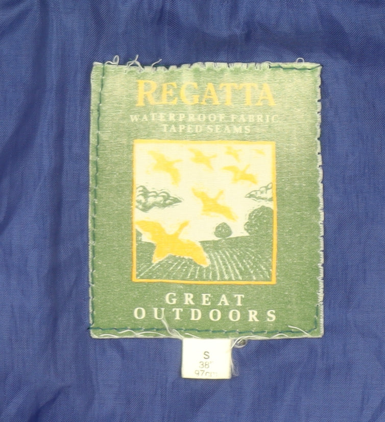 Regatta Men's Blue Waterproof Parka Jacket Size S 38in Hooded Outdoor