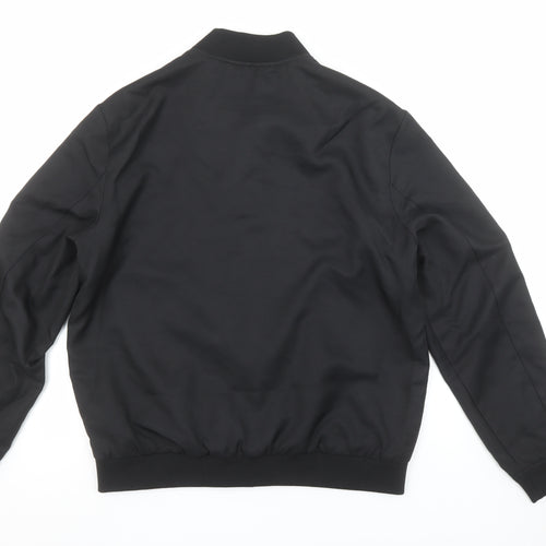 Topman Men's Black Bomber Jacket Size M 40in Polyester Lined Zip