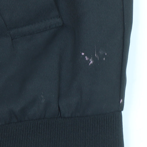 Topman Men's Black Bomber Jacket Size M 40in Polyester Lined Zip