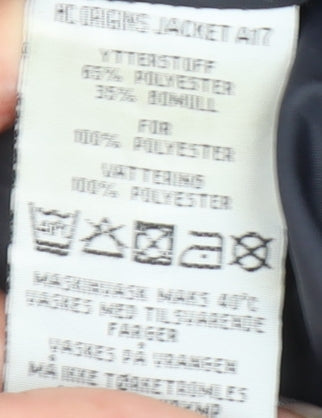 Henry Choice Men's Blue Hooded Parka Jacket Size M Lined Winter Coat