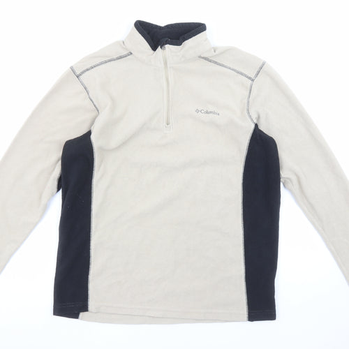 Columbia Men’s Beige Fleece 1/4 Zip Pullover Sweatshirt L