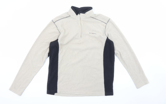 Columbia Men’s Beige Fleece 1/4 Zip Pullover Sweatshirt L