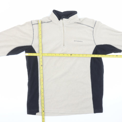 Columbia Men’s Beige Fleece 1/4 Zip Pullover Sweatshirt L