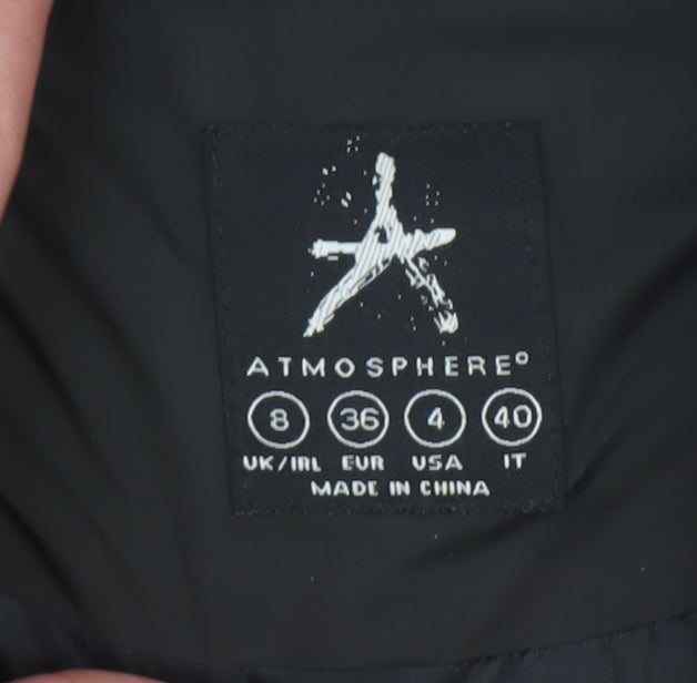 Atmosphere Womens Black Size 8 Puffer Jacket Winter Coat