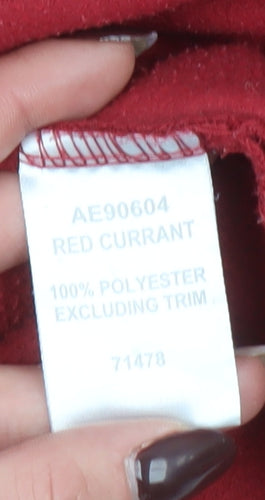 Cotton Traders Mens Red Collared Fleece Henley Sweatshirt M