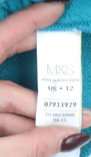 Marks and Spencer Womens Blue Fleece Full Zip Jacket Size 12