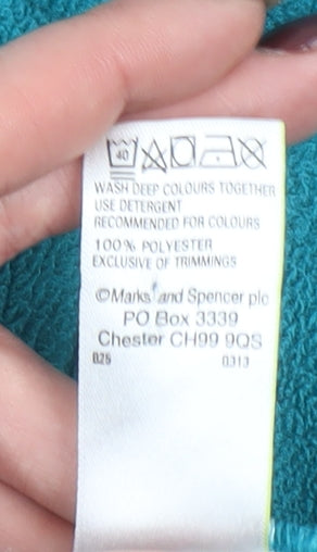 Marks and Spencer Womens Blue Fleece Full Zip Jacket Size 12