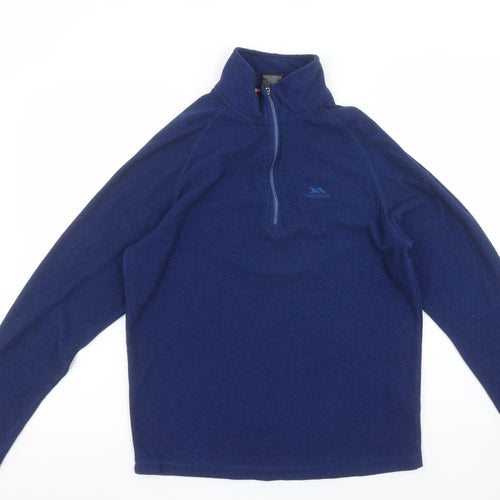 Trespass Men Blue Fleece Pullover Sweatshirt S Half Zip Outdoor
