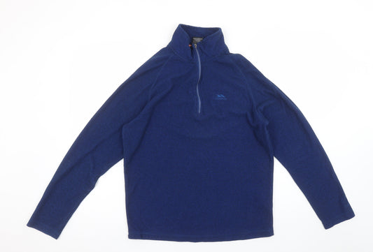Trespass Men Blue Fleece Pullover Sweatshirt S Half Zip Outdoor