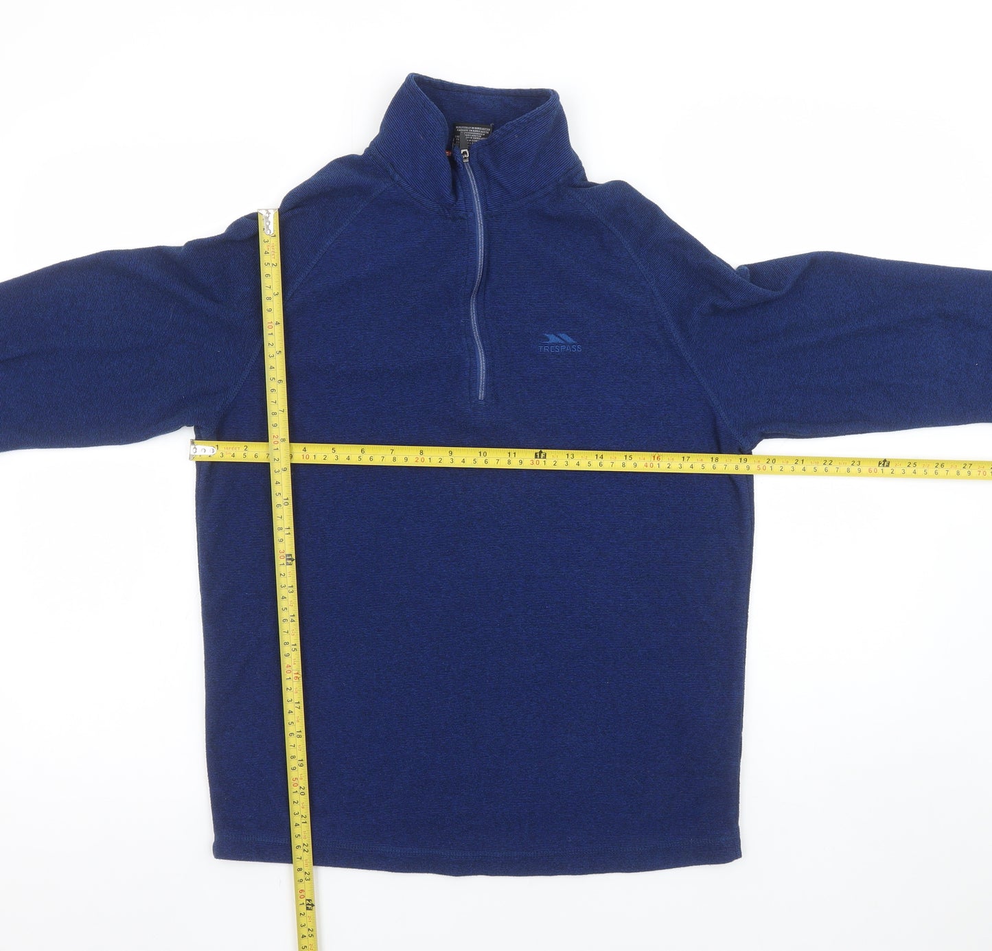 Trespass Men Blue Fleece Pullover Sweatshirt S Half Zip Outdoor