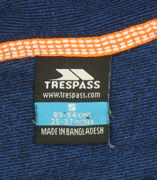 Trespass Men Blue Fleece Pullover Sweatshirt S Half Zip Outdoor