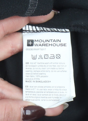 Mountain Warehouse Men's Black Fleece 1/4 Zip Pullover Sweatshirt L