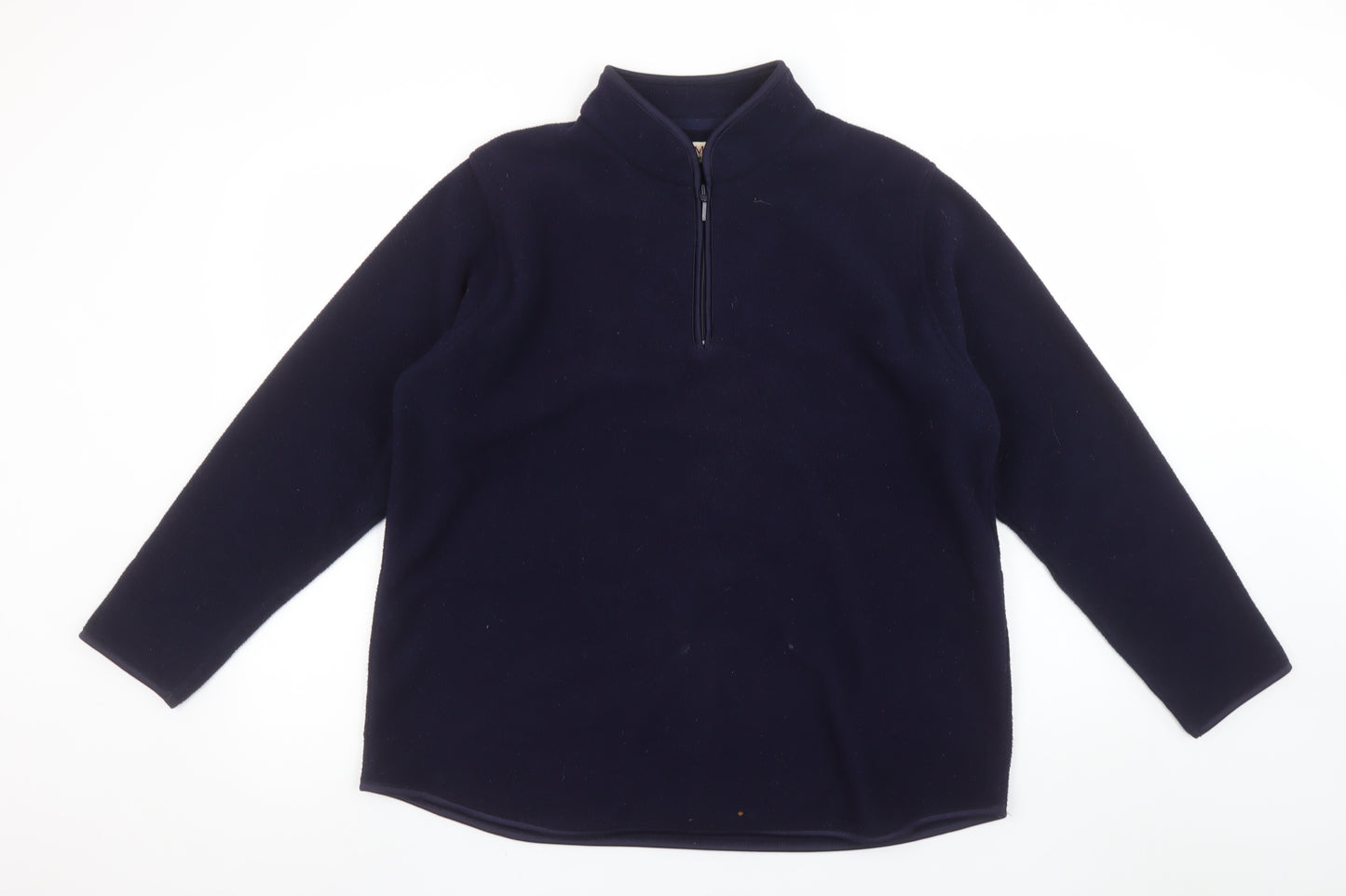 EWM Women Navy Fleece 1/4 Zip Pullover Sweatshirt Size 18/20
