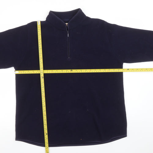 EWM Women Navy Fleece 1/4 Zip Pullover Sweatshirt Size 18/20