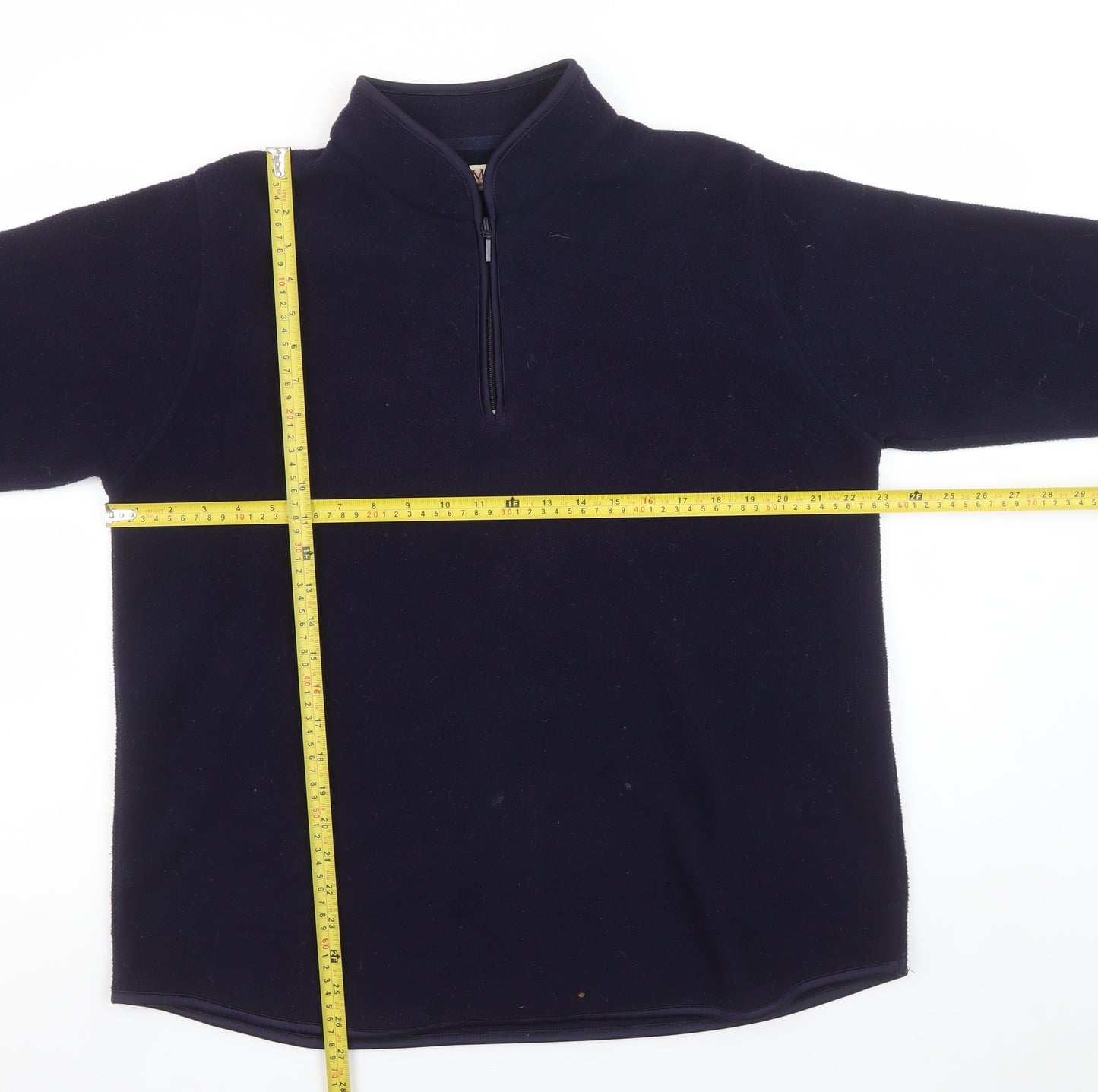 EWM Women Navy Fleece 1/4 Zip Pullover Sweatshirt Size 18/20